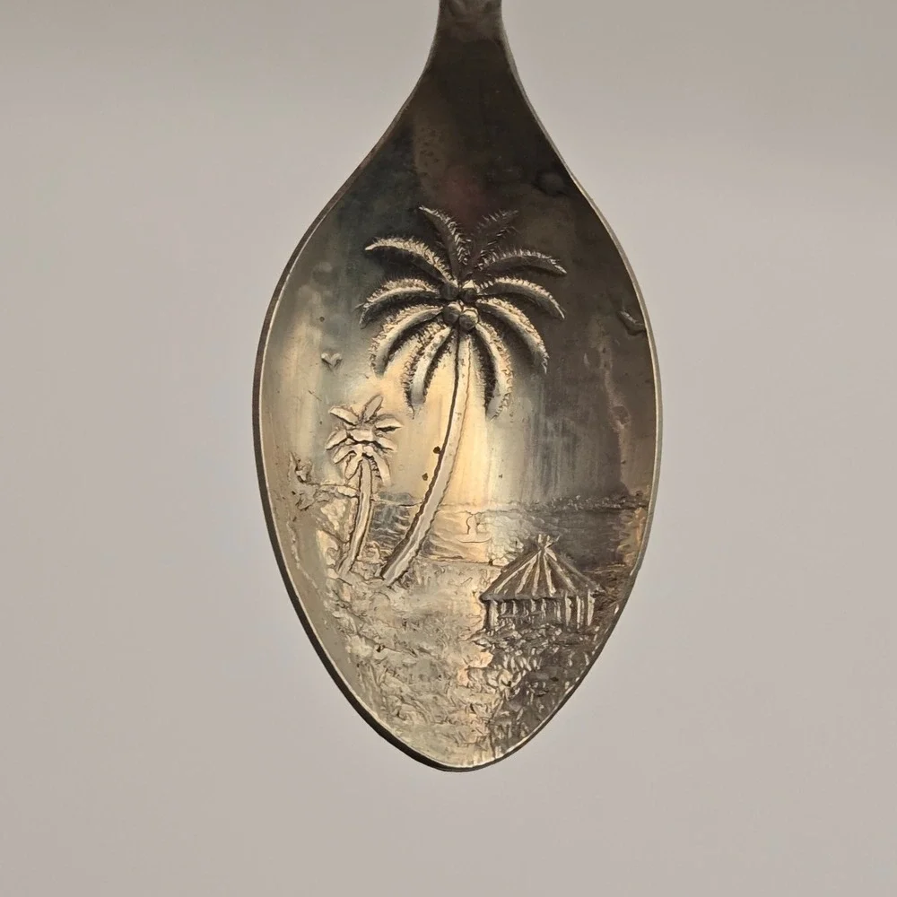 Vintage Souvenir Spoon Lot of 4 Bermuda Puerto Rico Jamaica Dominican Republic